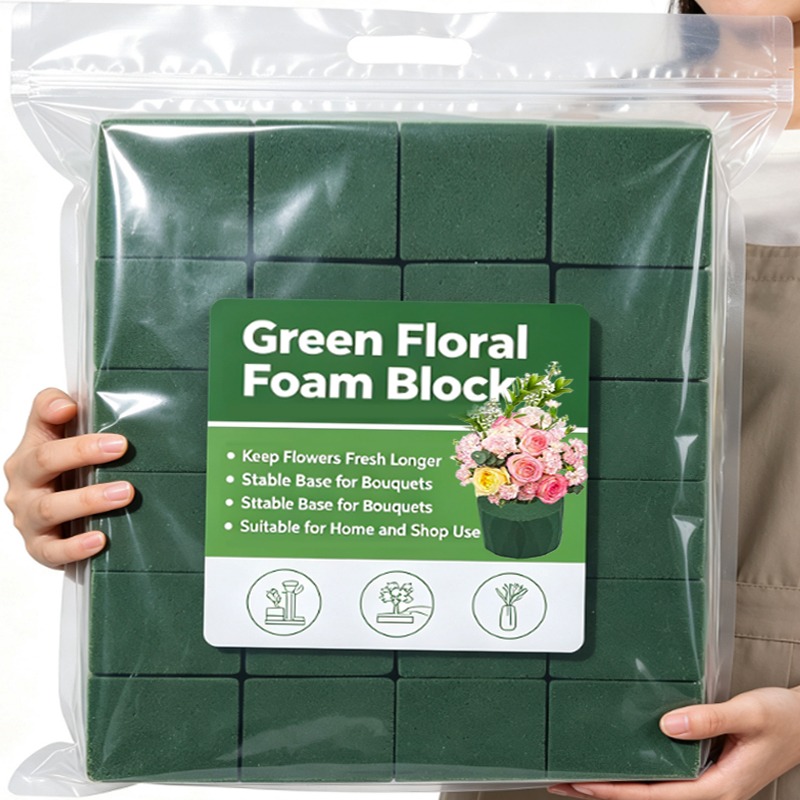 Floral Foam Oasis - Зеленый флористический пенопластовый блок для DIY-композиций,