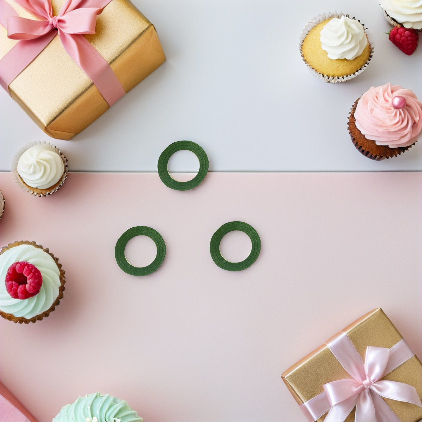 Floral Tape Green - 3 рулона ленты для бутоньерок, обмотка