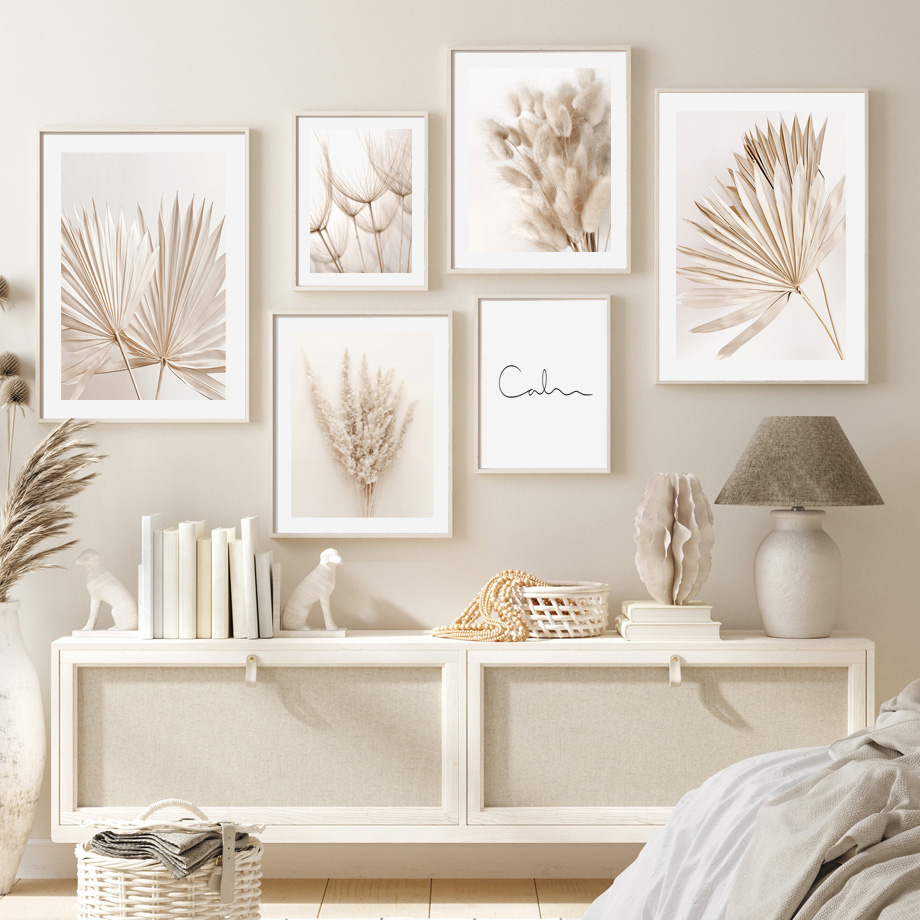 Нейтрально-бежевое бохо-панно  – обзор и цена Palm Leaf Dried
