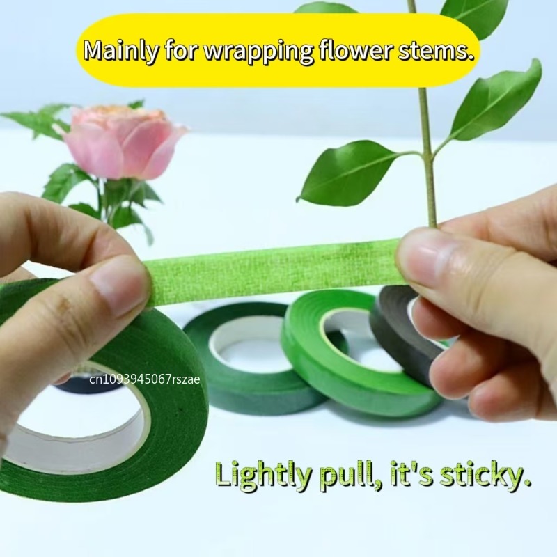 Лента для флористики: зеленая  – обзор и цена Floral Tape Green